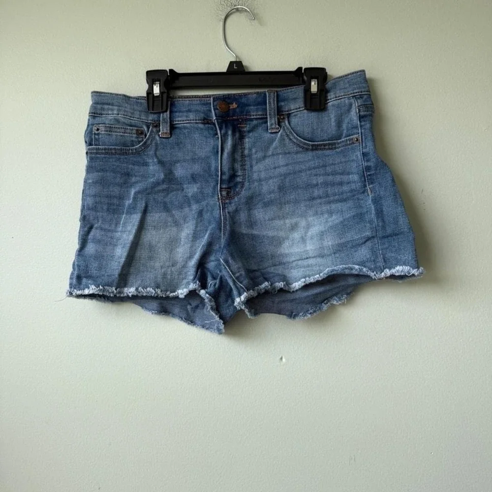 J.‎ Crew Womens Denim Shorts Size 26 Frayed Hem Casual Blue